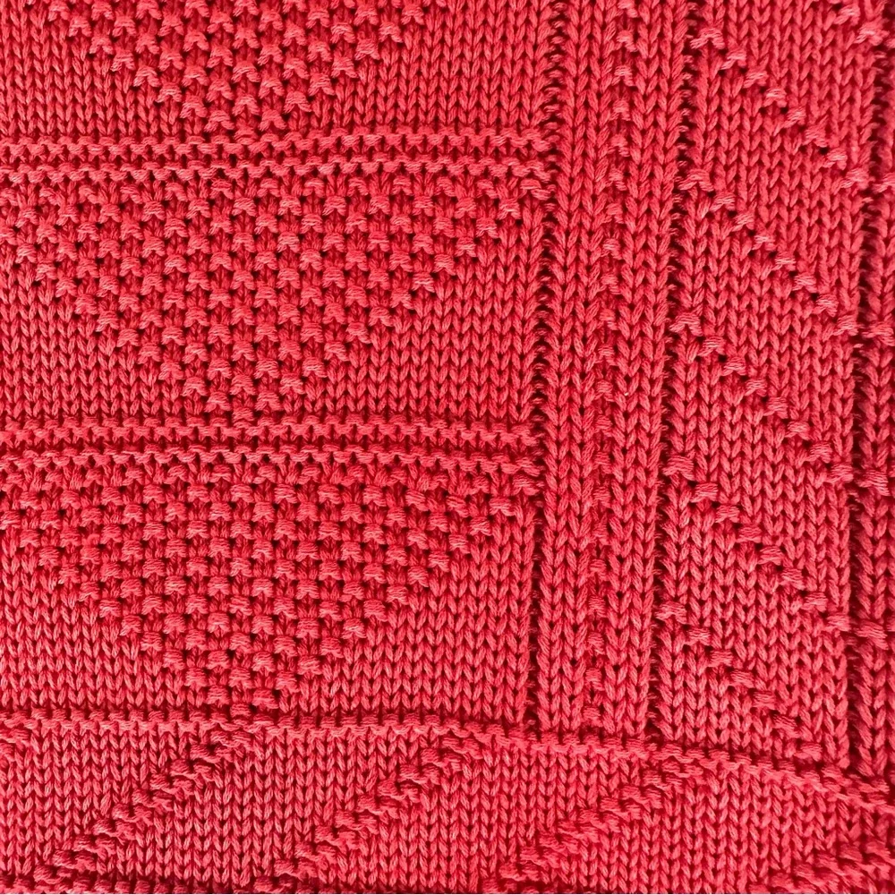 POLO RALPH LAUREN Men’s Size M Sweater Crew Neck Cotton Pullover Red Cable Knit